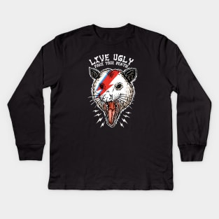 live ugly fake your death Kids Long Sleeve T-Shirt